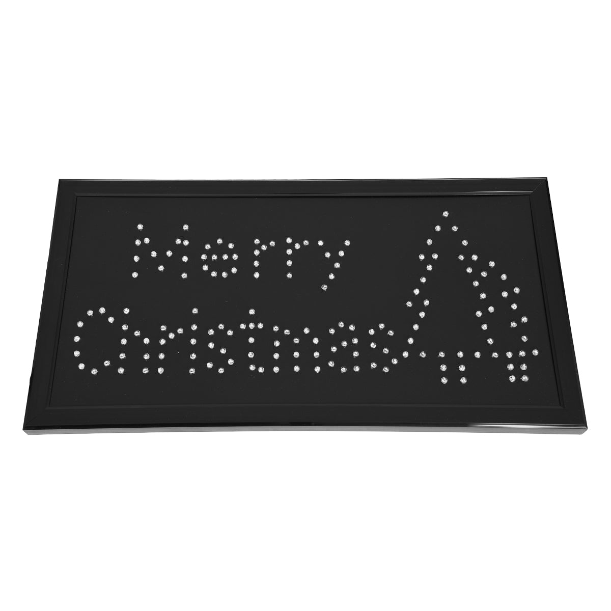 75694 Φωτιστικό Ταμπέλα LED Σήμανσης MERRY CHRISTMAS WITH TREE με Πρίζα AC 230V Μ48xΠ25xΥ2cm