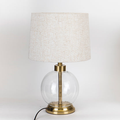 ΕΠΙΤΡΑΠΕΖΙΟ ΦΩΤΙΣΤΙΚΟ ΜΕ ΜΠΕΖ ΥΦΑΣΜΑΤΙΝΟ ΚΑΠΕΛΟ ΜΕΤΑΛΛΙΚΟ-ΓΥΑΛΙΝΟ ΧΡΥΣΟ 28x45εκ