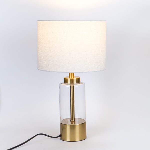 ΕΠΙΤΡΑΠΕΖΙΟ ΦΩΤΙΣΤΙΚΟ ΜΕ ΜΠΕΖ ΥΦΑΣΜΑΤΙΝΟ ΚΑΠΕΛΟ ΜΕΤΑΛΛΙΚΟ - ΓΥΑΛΙΝΟ ΧΡΥΣΟ 25x25x45