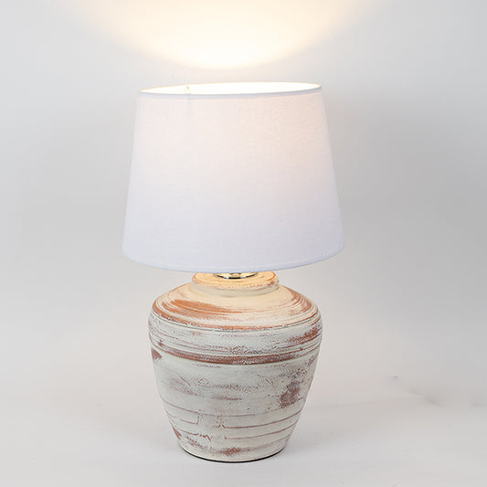 ΕΠΙΤΡΑΠΕΖΙΟ ΦΩΤΙΣΤΙΚΟ ΜΕ ΛΕΥΚΟ ΚΑΠΕΛΟ ΚΕΡΑΜΙΚΟ ΜΠΕΖ-ΛΕΥΚΟ 25x25x56