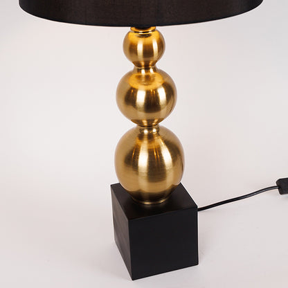 ΕΠΙΤΡΑΠΕΖΙΟ ΦΩΤΙΣΤΙΚΟ ΜΕ ΜΑΥΡΟ ΚΑΠΕΛΟ ΜΕΤΑΛΙΚΟ ΧΡΥΣΟ - ΜΑΥΡΟ 30x30x59