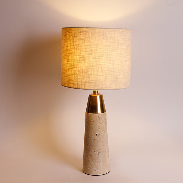 ΕΠΙΤΡΑΠΕΖΙΟ ΦΩΤΙΣΤΙΚΟ ΜΕ ΜΠΕΖ ΚΑΠΕΛΟ ΜΕΤΑΛΙΚΟ - ΜΑΡΜΑΡΙΝΟ ΧΡΥΣΟ - ΜΠΕΖ 25x25x52