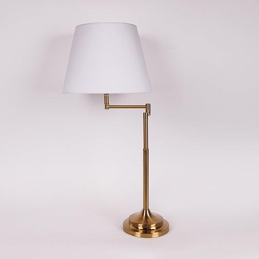 ΕΠΙΤΡΑΠΕΖΙΟ ΦΩΤΙΣΤΙΚΟ ΜΕ ΛΕΥΚΟ ΚΑΠΕΛΟ ΜΕΤΑΛΙΚΟ ΧΡΥΣΟ 33x33x70