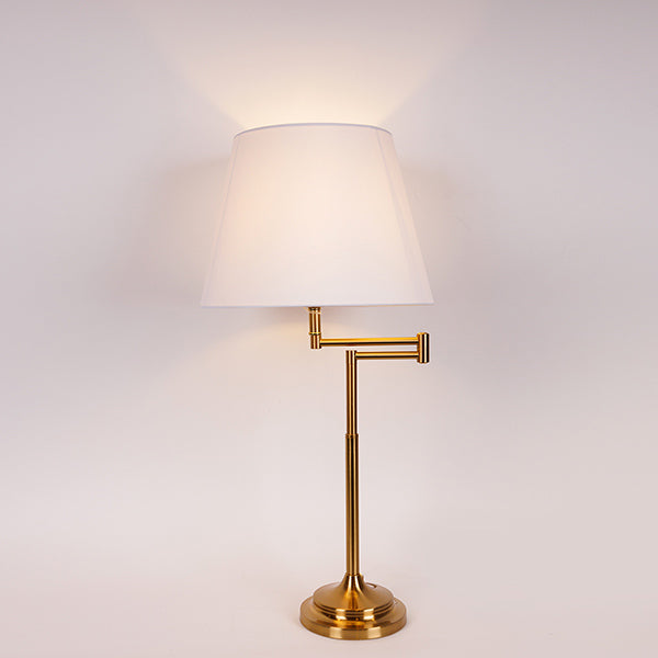 ΕΠΙΤΡΑΠΕΖΙΟ ΦΩΤΙΣΤΙΚΟ ΜΕ ΛΕΥΚΟ ΚΑΠΕΛΟ ΜΕΤΑΛΙΚΟ ΧΡΥΣΟ 33x33x70