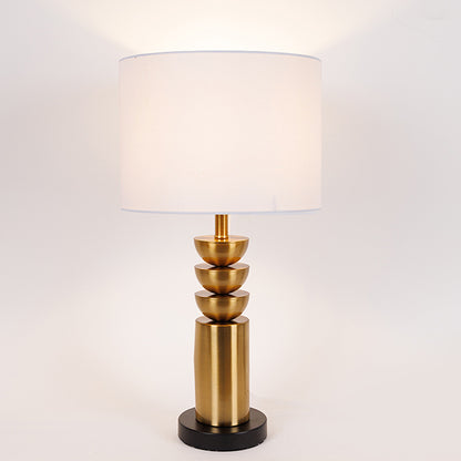 ΕΠΙΤΡΑΠΕΖΙΟ ΦΩΤΙΣΤΙΚΟ ΜΕ ΛΕΥΚΟ ΚΑΠΕΛΟ ΜΕΤΑΛΙΚΟ ΧΡΥΣΟ - ΜΑΥΡΟ 28x28x54