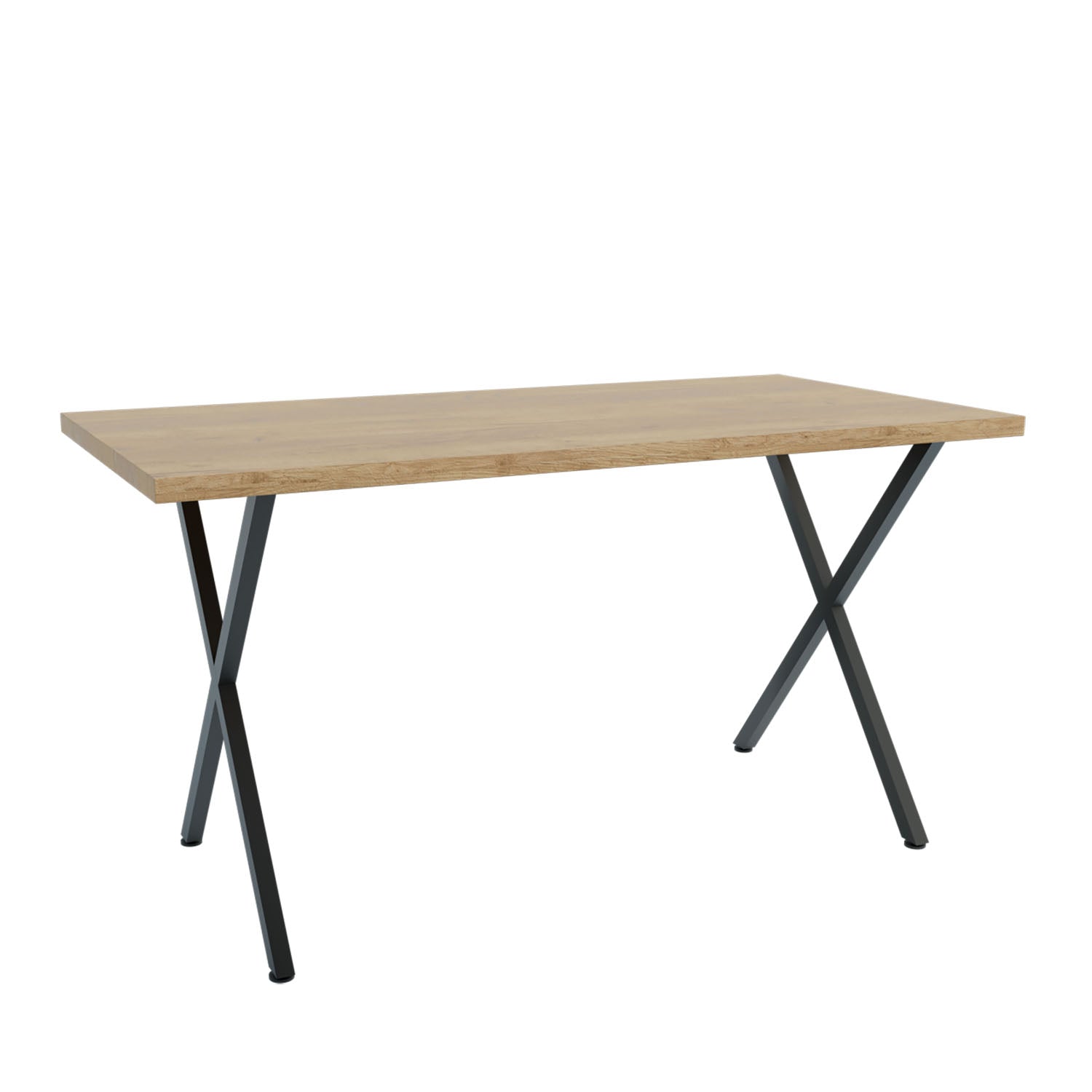 Τραπέζι Houston Χρυσό Δρυς-Μαύρο 160x80x77