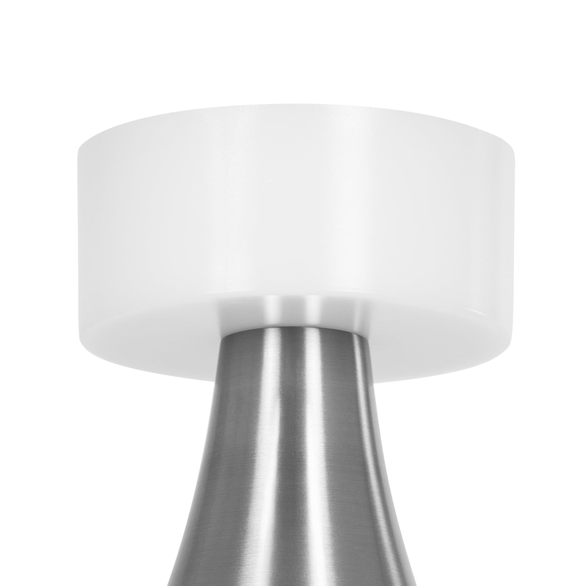 DOLLY 76468 Μοντέρνο Επιτραπέζιο Φωτιστικό Πορτατίφ LED 1.5W 105lm 120° DC 5V Επαναφορτιζόμενο με Μπαταρία Li-ion 1800mAh - Διακόπτη Αφής με 3 Εναλλαγές Φωτισμού CCT Θερμό - Φυσικό - Ψυχρό 1500K - 4500K - 6000K Dimmable - D9 x 21cm - Ασημί