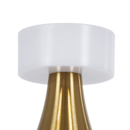 DOLLY 76470 Μοντέρνο Επιτραπέζιο Φωτιστικό Πορτατίφ LED 1.5W 105lm 120° DC 5V Επαναφορτιζόμενο με Μπαταρία Li-ion 1800mAh - Διακόπτη Αφής με 3 Εναλλαγές Φωτισμού CCT Θερμό - Φυσικό - Ψυχρό 1500K - 4500K - 6000K Dimmable - D9 x 21cm - Χρυσό