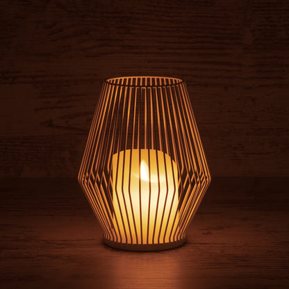 CANDLE 76489 Διακοσμητικό Realistic Κερί με LED Εφέ Κινούμενης Φλόγας - Μπαταρίας 2 x AA (Δεν Συμπεριλαμβάνονται) & Ασύρματο Χειριστήριο IR Θερμό Λευκό 2700K Dimmable Λευκό Φ16 x Υ18cm