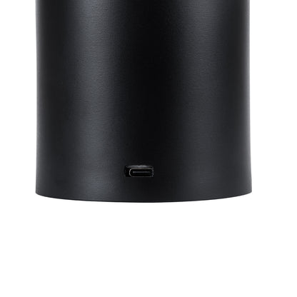 JOJO 76520 Μοντέρνο Επιτραπέζιο Φωτιστικό Πορτατίφ LED 1.5W 105lm 120° DC 5V Επαναφορτιζόμενο με Μπαταρία Li-ion 1800mAh - Διακόπτη Αφής με 3 Εναλλαγές Φωτισμού CCT Θερμό - Φυσικό - Ψυχρό 1500K - 4500K - 6000K Dimmable - D8 x H34cm - Μαύρο