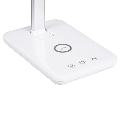 ONO 76532 Μοντέρνο Επιτραπέζιο Φωτιστικό Γραφείου με Ασύρματη Φόρτιση 10W 2A LED 3.5W 350lm 120° DC 5V με USB-C IP20 Ρυθμιζόμενο Λευκό CCT με Αφή 2700K/4500K/6000K Dimmable - Sanan SMD Chip - Λευκό - Μ18 x Π12 x Υ36