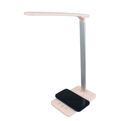 ONO 76532 Μοντέρνο Επιτραπέζιο Φωτιστικό Γραφείου με Ασύρματη Φόρτιση 10W 2A LED 3.5W 350lm 120° DC 5V με USB-C IP20 Ρυθμιζόμενο Λευκό CCT με Αφή 2700K/4500K/6000K Dimmable - Sanan SMD Chip - Μαύρο - Μ18 x Π12 x Υ36
