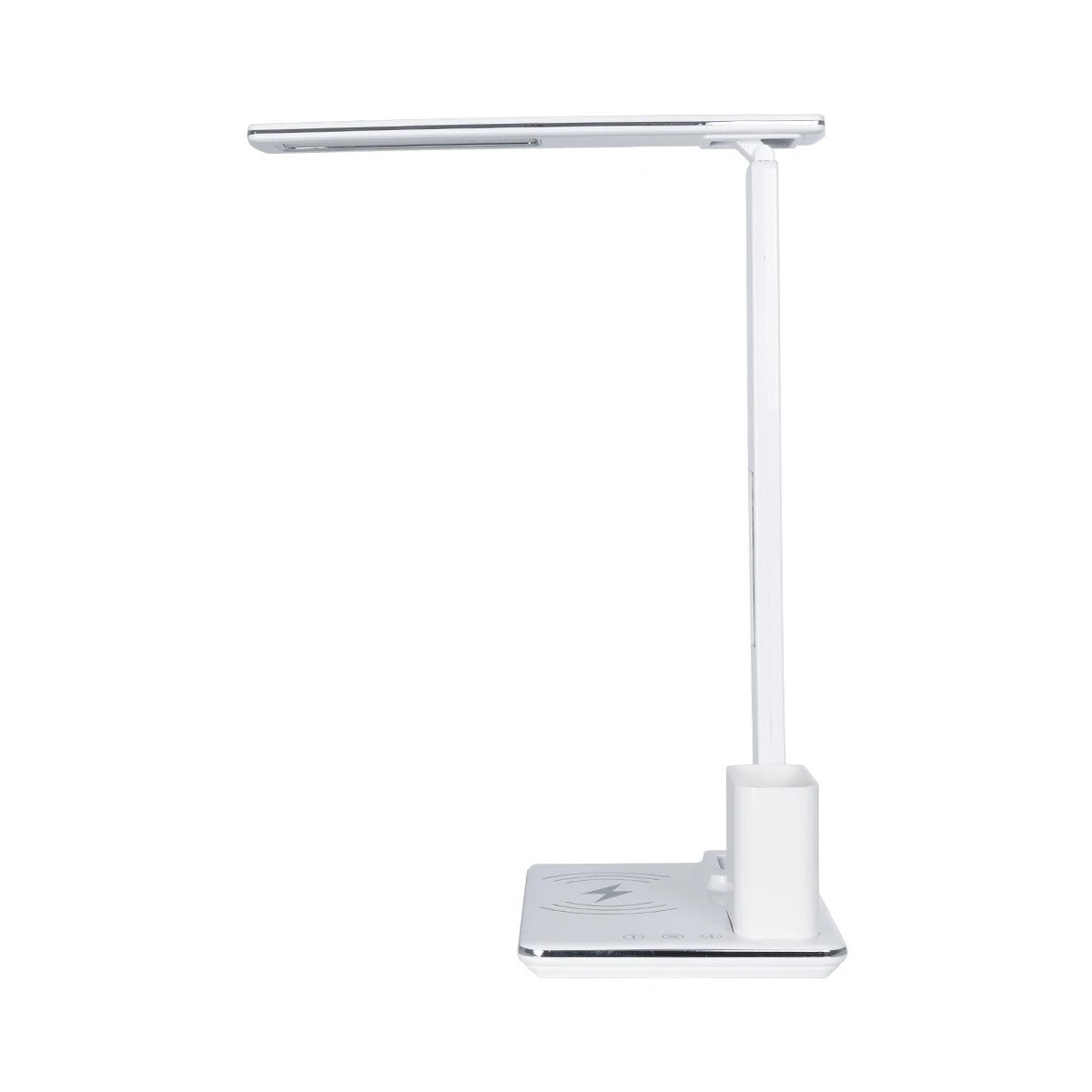 ZENTIME 76554 Μοντέρνο Επιτραπέζιο Φωτιστικό Γραφείου με Ασύρματη Φόρτιση 15W 3A & Ψηφιακό Ρολόι LED 3.5W 350lm 120° DC 5V με USB-C IP20 Ρυθμιζόμενο Λευκό CCT με Αφή 2700K/4500K/6000K Dimmable - Sanan SMD Chip - Μαύρο - Μ19.5 x Π14.5 x Υ38.8