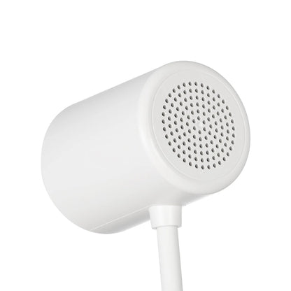 LUCORA 76555 Μοντέρνο Επιτραπέζιο Φωτιστικό Γραφείου με Ασύρματη Φόρτιση 10W 2A & 4W Bluetooth Ηχείο LED 3W 300lm 120° DC 5V με USB-C IP20 Ρυθμιζόμενο Λευκό CCT με Αφή 2700K/4500K/6000K Dimmable - Sanan SMD Chip - Λευκό - Μ12 x Π12 x Υ32