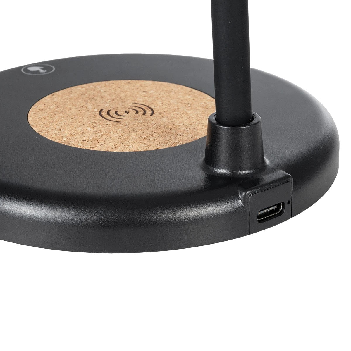 LUCORA 76556 Μοντέρνο Επιτραπέζιο Φωτιστικό Γραφείου με Ασύρματη Φόρτιση 10W 2A & 4W Bluetooth Ηχείο LED 3W 300lm 120° DC 5V με USB-C IP20 Ρυθμιζόμενο Λευκό CCT με Αφή 2700K/4500K/6000K Dimmable - Sanan SMD Chip - Μαύρο - Μ12 x Π12 x Υ32