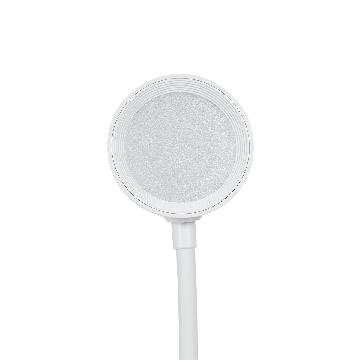 OLDY 76557 Μοντέρνο Επιτραπέζιο Φωτιστικό Γραφείου με Ασύρματη Φόρτιση 15W 3A, 5W Bluetooth Ηχείο & Ψηφιακό Ρολόι LED 3W 300lm 120° DC 5V με USB-C IP20 Ρυθμιζόμενο Λευκό CCT με Αφή 2700K/4500K/6000K Dimmable - Sanan SMD Chip - Λευκό - Μ13 x Π25 x Υ43