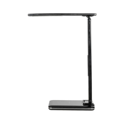 ZENTIME 76564 Μοντέρνο Επιτραπέζιο Φωτιστικό Γραφείου με Ασύρματη Φόρτιση 10W 2A & Ψηφιακό Ρολόι LED 3.5W 350lm 120° DC 5V με USB-C IP20 Ρυθμιζόμενο Λευκό CCT με Αφή 2700K/4500K/6000K Dimmable - Sanan SMD Chip - Μαύρο - Μ18 x Π12 x Υ40