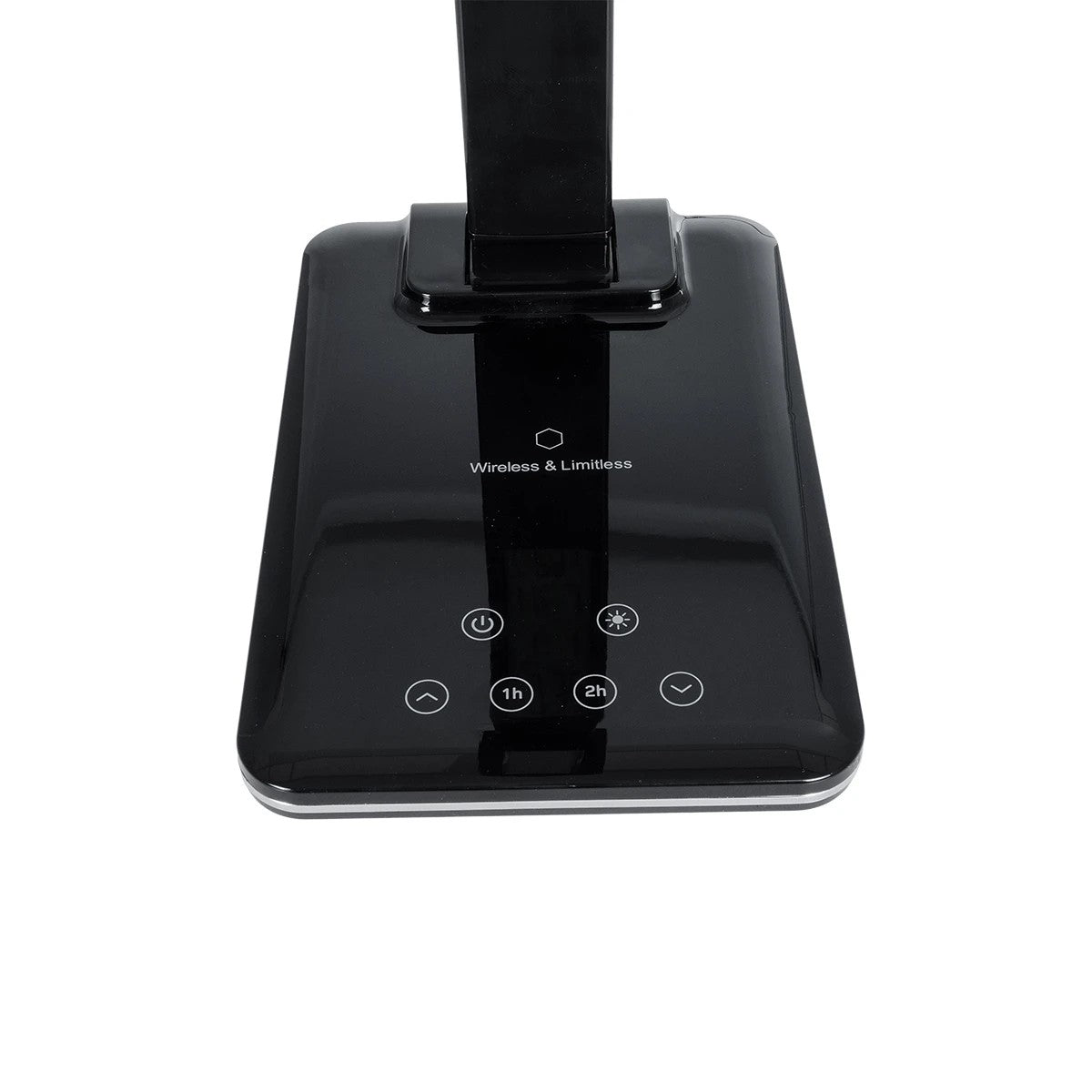 ZENTIME 76564 Μοντέρνο Επιτραπέζιο Φωτιστικό Γραφείου με Ασύρματη Φόρτιση 10W 2A & Ψηφιακό Ρολόι LED 3.5W 350lm 120° DC 5V με USB-C IP20 Ρυθμιζόμενο Λευκό CCT με Αφή 2700K/4500K/6000K Dimmable - Sanan SMD Chip - Μαύρο - Μ18 x Π12 x Υ40
