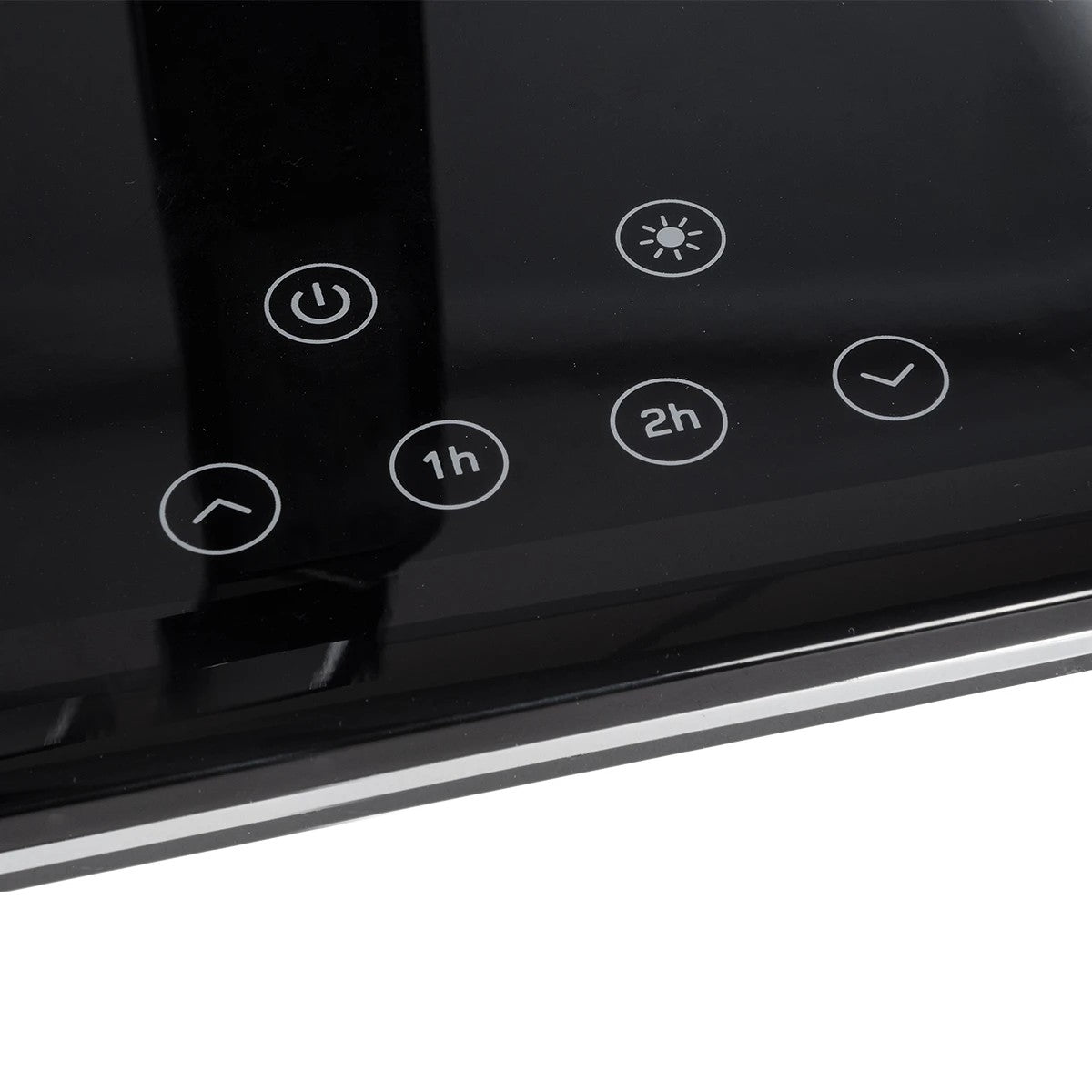 ZENTIME 76564 Μοντέρνο Επιτραπέζιο Φωτιστικό Γραφείου με Ασύρματη Φόρτιση 10W 2A & Ψηφιακό Ρολόι LED 3.5W 350lm 120° DC 5V με USB-C IP20 Ρυθμιζόμενο Λευκό CCT με Αφή 2700K/4500K/6000K Dimmable - Sanan SMD Chip - Μαύρο - Μ18 x Π12 x Υ40