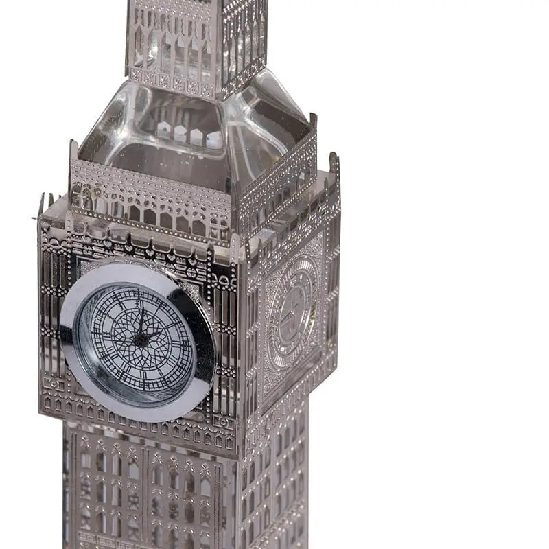 Artekko Επιτραπέζιο Ρολόι 'Big Ben' Γυάλινο Διάφανο/Ασημί 76675