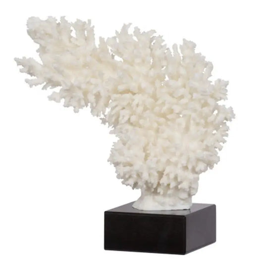 Artekko Διακοσμητικό Κοράλι Πολυρεσίνης/Μαρμάρινο Λευκό/Μαύρο 76701