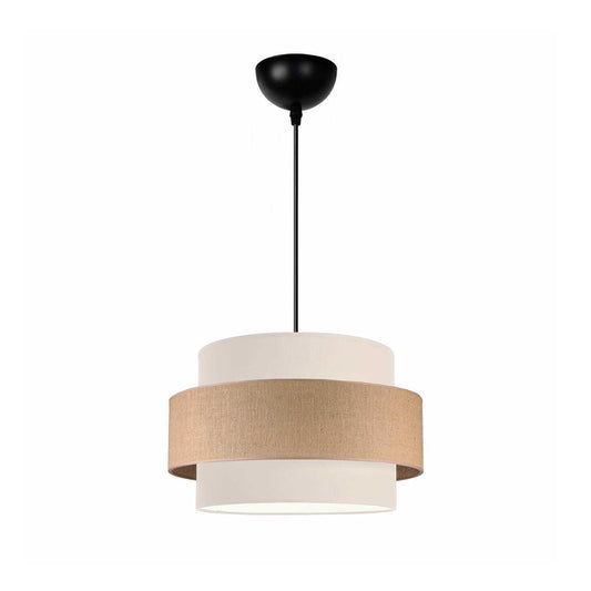 SOHO 204-0172 Μοντέρνο Κρεμαστό Φωτιστικό Οροφής με Ντουί 1 x E27 AC 220-240V IP20 - Καφέ & Μπεζ - Μ30 x Π30 x Υ20