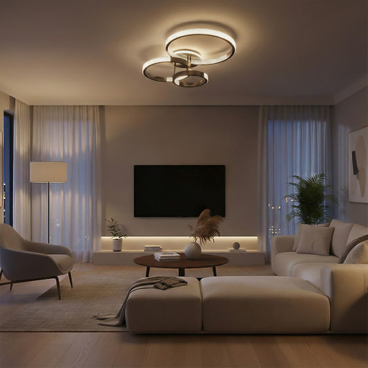 DIAMOND KLV-101-0226 Φωτιστικό Οροφής LED 100W 10000lm 360° AC 220-240V IP20 Ρυθμιζόμενο Λευκό CCT με Χειριστήριο από 2700K έως 6000K Dimmable - Lumileds SMD Chip - Μαύρο Ματ - Μ80 x Π50 x Υ20