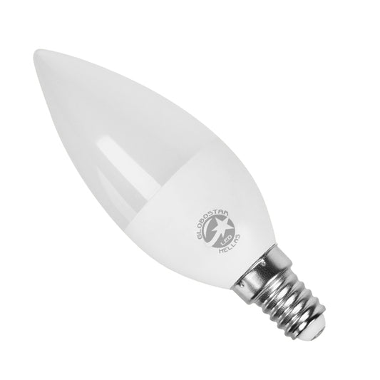 77456 Λάμπα LED E14 Κεράκι C37 6W 230V 590lm 260° Ψυχρό Λευκό 6000k Dimmable