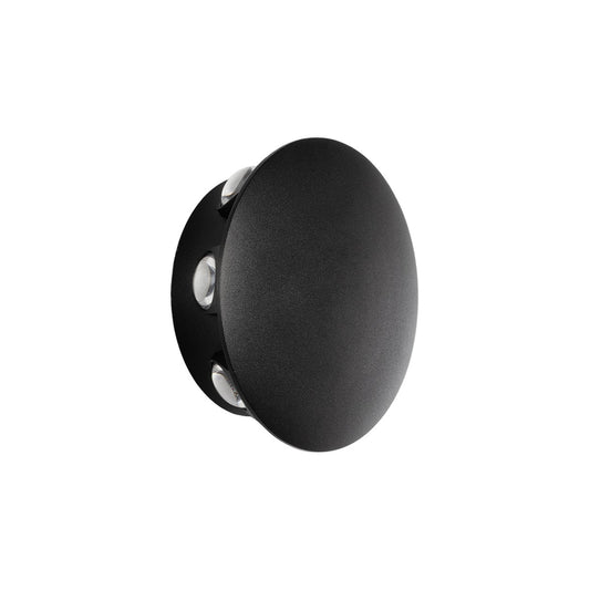 SOL 60796 Μοντέρνο Φωτιστικό Τοίχου - Απλίκα LED 16W 2000lm 30° AC 220-240V Αδιάβροχο IP65 Θερμό Λευκό 2700K - CREE XPE Chip & TÜV SÜD Driver - Μαύρο Ματ - Μ16 x Π5.5 x Υ16