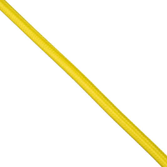 77606 Στρογγυλό Υφασμάτινο Καλώδιο 1m 2 x 0.75mm² Κίτρινο