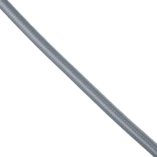 77612 Στρογγυλό Υφασμάτινο Καλώδιο 1m 2 x 0.75mm² Ασημί
