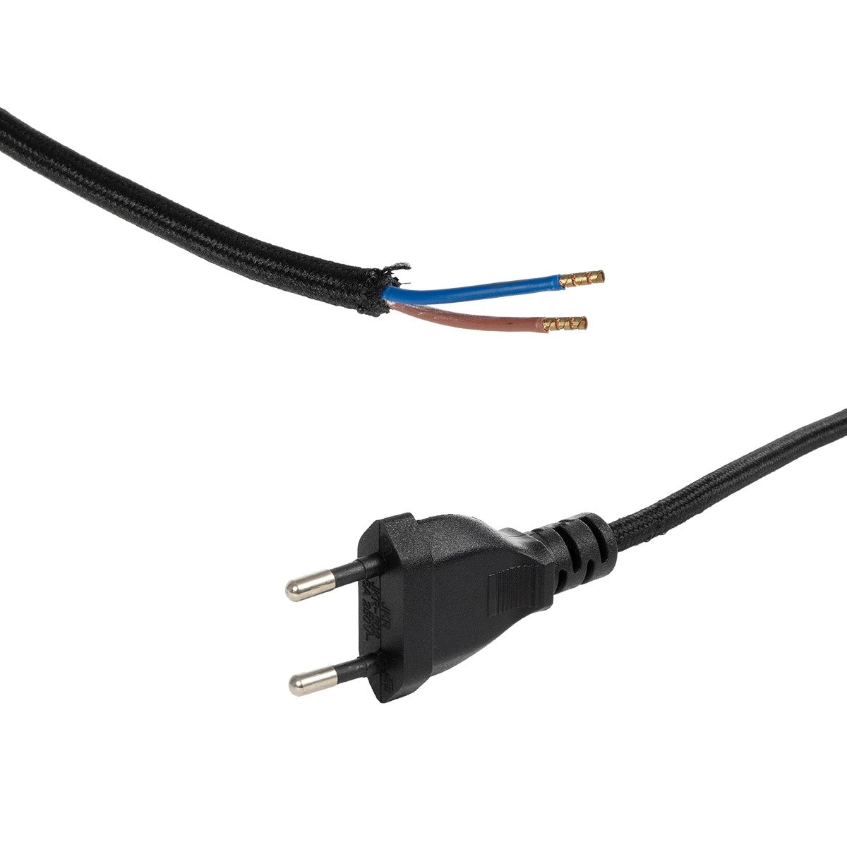 WHIP 77669 Μοντέρνο DIY Φωτιστικό με Υφασμάτινο Καλώδιο, Ντουί 1 x E27 & Διακόπτη On/Off AC 220-240V IP20 - Μαύρο - Μ140 x Π2.7 x Υ1.9