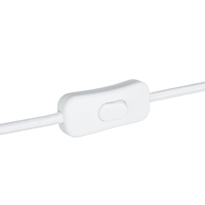 WHIP 77671 Μοντέρνο DIY Υφασμάτινο Καλώδιο με Διακόπτη On/Off AC 220-240V IP20 - Λευκό - Μ150 x Π2.7 x Υ1.9