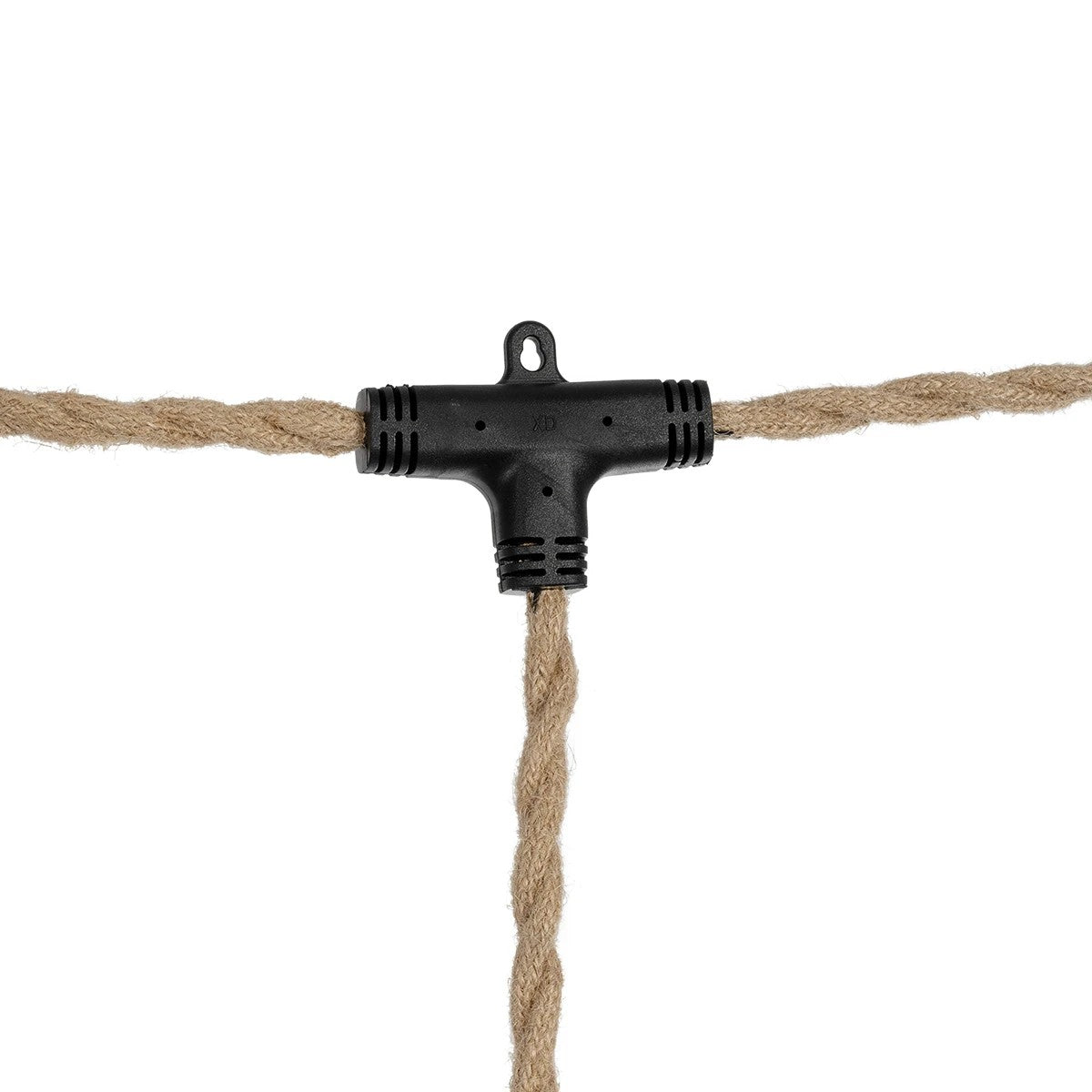 WHIP 77676 Μοντέρνο DIY Φωτιστικό με Υφασμάτινο Καλώδιο, Ντουί 3 x E27, Διακόπτη On/Off & Πρίζα AC 220-240V IP20 - Μπεζ & Μαύρο - Μ650 x Π5.5 x Υ100