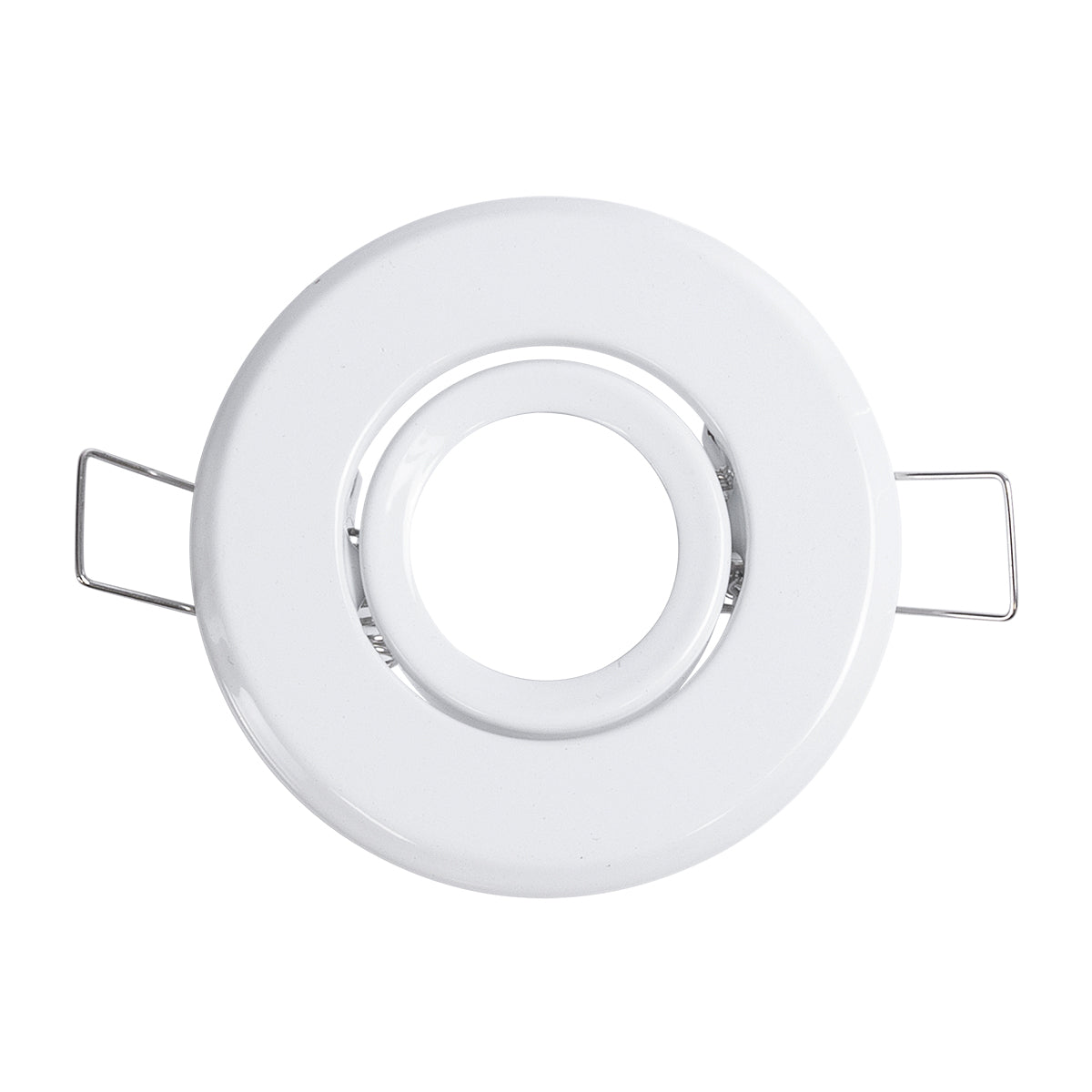 DELTA 77800 Χωνευτό Κινούμενο Στρόγγυλο Σποτ Οροφής για Λάμπα MR11 με Βάση GU5.3 ή GU10 - IP20 - Μεταλλικό - Φ70 x Υ21mm - Λευκό