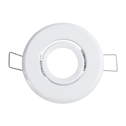 DELTA 77800 Χωνευτό Κινούμενο Στρόγγυλο Σποτ Οροφής για Λάμπα MR11 με Βάση GU5.3 ή GU10 - IP20 - Μεταλλικό - Φ70 x Υ21mm - Λευκό