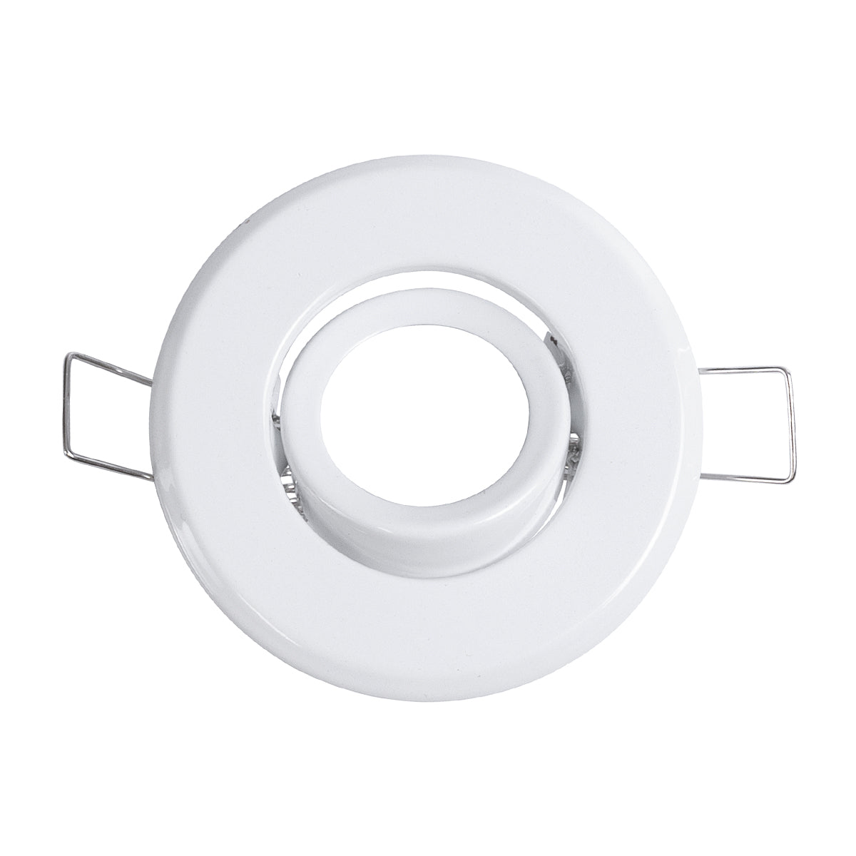 DELTA 77800 Χωνευτό Κινούμενο Στρόγγυλο Σποτ Οροφής για Λάμπα MR11 με Βάση GU5.3 ή GU10 - IP20 - Μεταλλικό - Φ70 x Υ21mm - Λευκό