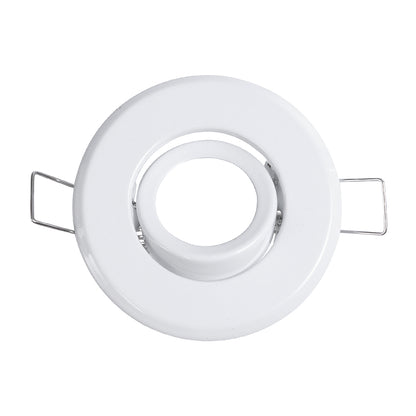 DELTA 77800 Χωνευτό Κινούμενο Στρόγγυλο Σποτ Οροφής για Λάμπα MR11 με Βάση GU5.3 ή GU10 - IP20 - Μεταλλικό - Φ70 x Υ21mm - Λευκό