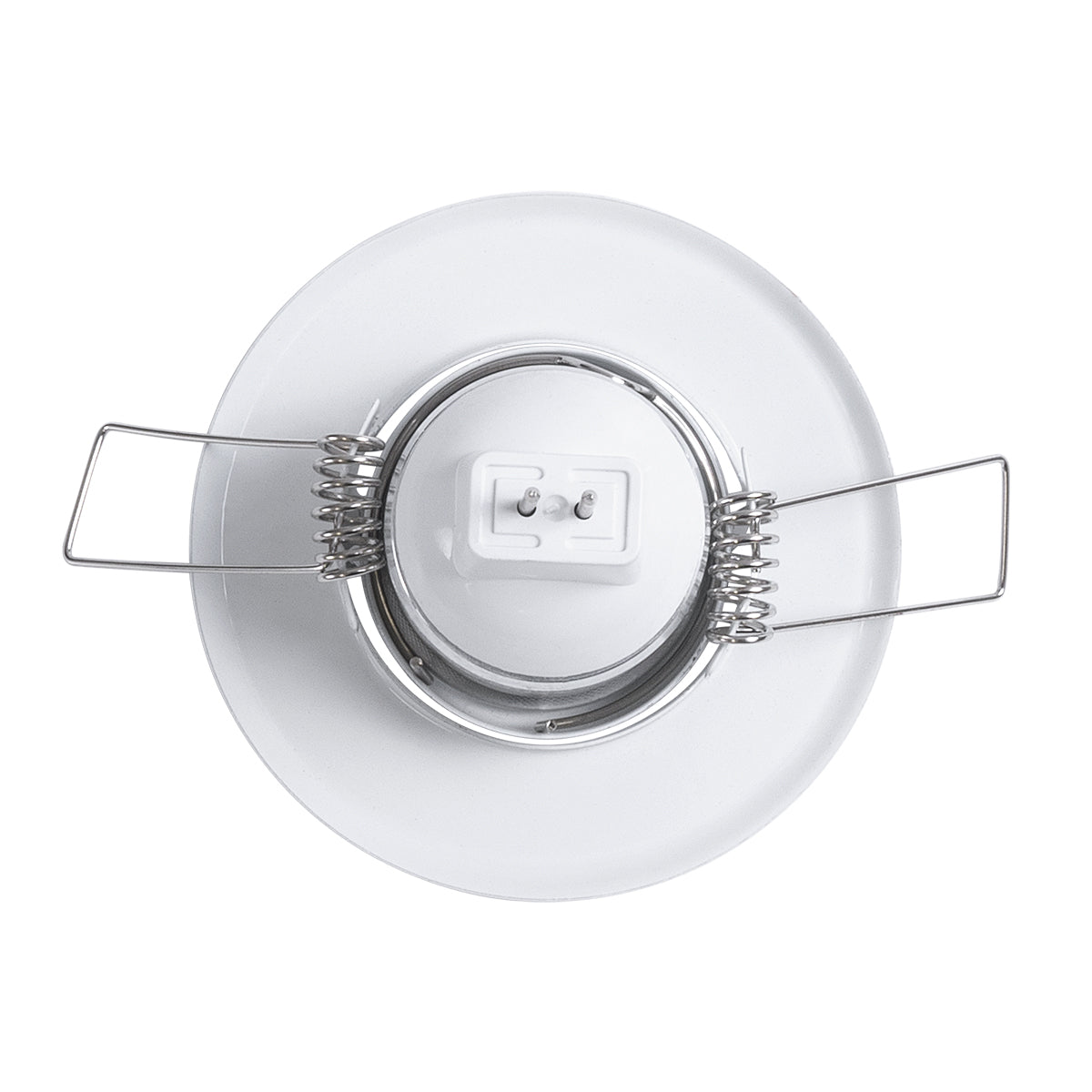 DELTA 77800 Χωνευτό Κινούμενο Στρόγγυλο Σποτ Οροφής για Λάμπα MR11 με Βάση GU5.3 ή GU10 - IP20 - Μεταλλικό - Φ70 x Υ21mm - Λευκό