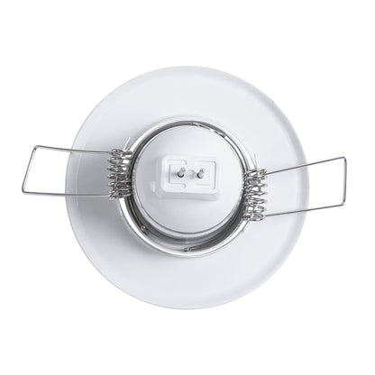 DELTA 77800 Χωνευτό Κινούμενο Στρόγγυλο Σποτ Οροφής για Λάμπα MR11 με Βάση GU5.3 ή GU10 - IP20 - Μεταλλικό - Φ70 x Υ21mm - Λευκό