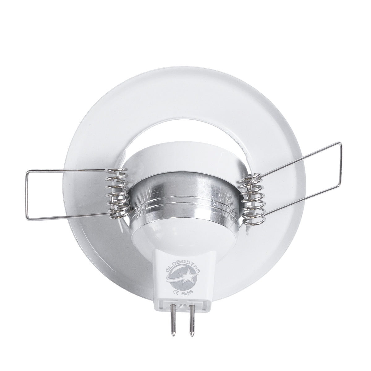 DELTA 77800 Χωνευτό Κινούμενο Στρόγγυλο Σποτ Οροφής για Λάμπα MR11 με Βάση GU5.3 ή GU10 - IP20 - Μεταλλικό - Φ70 x Υ21mm - Λευκό