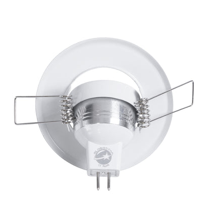 DELTA 77800 Χωνευτό Κινούμενο Στρόγγυλο Σποτ Οροφής για Λάμπα MR11 με Βάση GU5.3 ή GU10 - IP20 - Μεταλλικό - Φ70 x Υ21mm - Λευκό