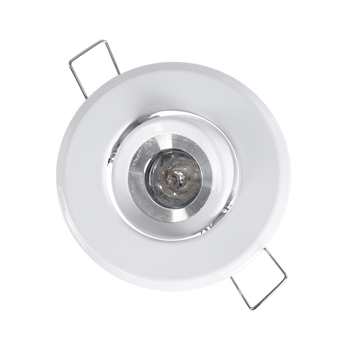 DELTA 77800 Χωνευτό Κινούμενο Στρόγγυλο Σποτ Οροφής για Λάμπα MR11 με Βάση GU5.3 ή GU10 - IP20 - Μεταλλικό - Φ70 x Υ21mm - Λευκό