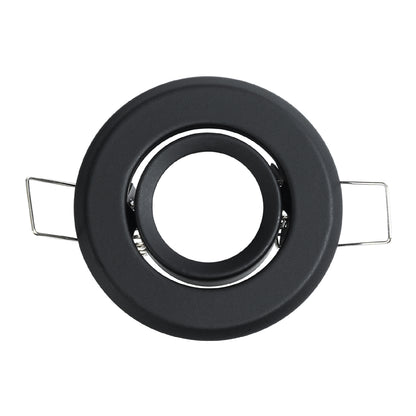 DELTA 77801 Χωνευτό Κινούμενο Στρόγγυλο Σποτ Οροφής για Λάμπα MR11 με Βάση GU5.3 ή GU10 - IP20 - Μεταλλικό - Φ70 x Υ21mm - Μαύρο