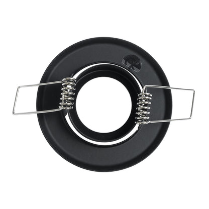 DELTA 77801 Χωνευτό Κινούμενο Στρόγγυλο Σποτ Οροφής για Λάμπα MR11 με Βάση GU5.3 ή GU10 - IP20 - Μεταλλικό - Φ70 x Υ21mm - Μαύρο