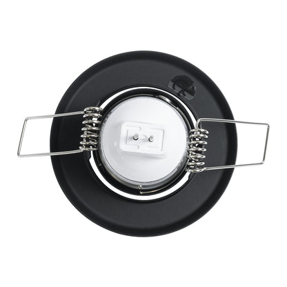 DELTA 77801 Χωνευτό Κινούμενο Στρόγγυλο Σποτ Οροφής για Λάμπα MR11 με Βάση GU5.3 ή GU10 - IP20 - Μεταλλικό - Φ70 x Υ21mm - Μαύρο