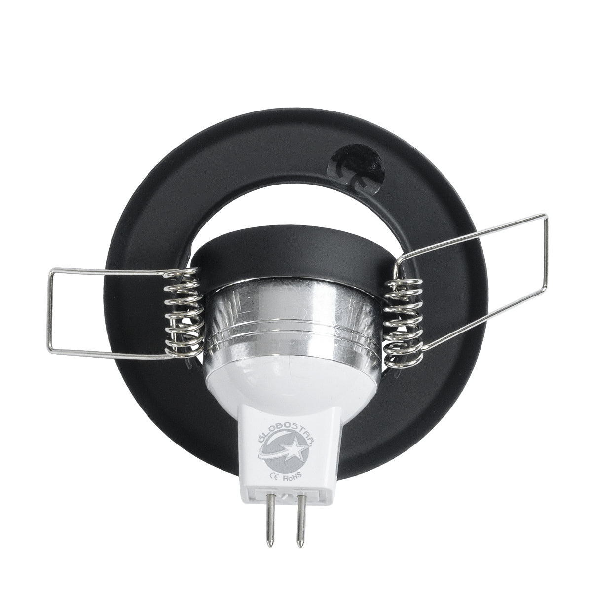 DELTA 77801 Χωνευτό Κινούμενο Στρόγγυλο Σποτ Οροφής για Λάμπα MR11 με Βάση GU5.3 ή GU10 - IP20 - Μεταλλικό - Φ70 x Υ21mm - Μαύρο