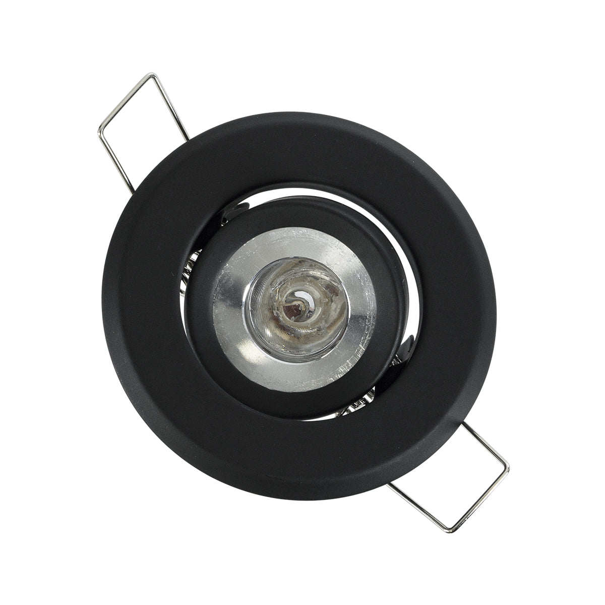 DELTA 77801 Χωνευτό Κινούμενο Στρόγγυλο Σποτ Οροφής για Λάμπα MR11 με Βάση GU5.3 ή GU10 - IP20 - Μεταλλικό - Φ70 x Υ21mm - Μαύρο