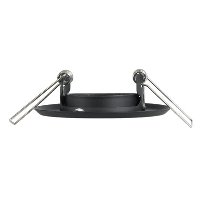 DELTA 77801 Χωνευτό Κινούμενο Στρόγγυλο Σποτ Οροφής για Λάμπα MR11 με Βάση GU5.3 ή GU10 - IP20 - Μεταλλικό - Φ70 x Υ21mm - Μαύρο