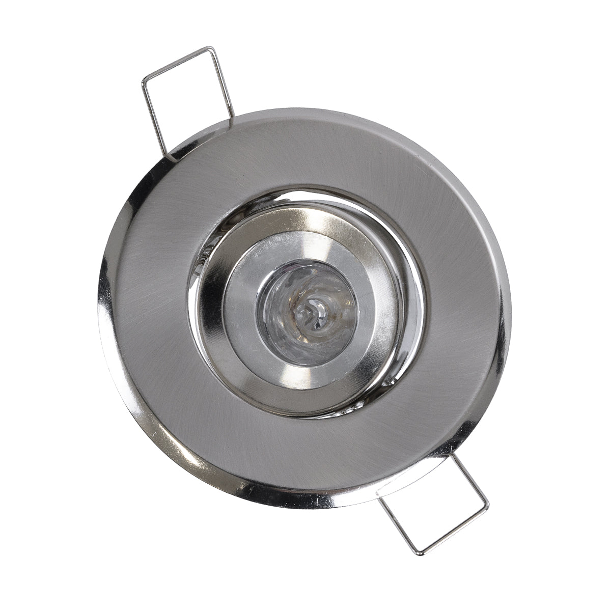 DELTA 77802 Χωνευτό Κινούμενο Στρόγγυλο Σποτ Οροφής για Λάμπα MR11 με Βάση GU5.3 ή GU10 - IP20 - Μεταλλικό - Φ70 x Υ21mm - Νίκελ Ματ